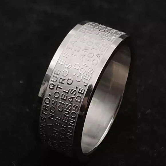 8mm Cross Stainless Steel Ring Men’s / Women’s - Picture 4 of 8